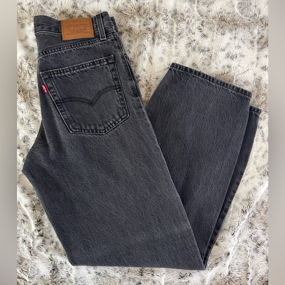 Levi's Straight Leg Jeans - Washed Black